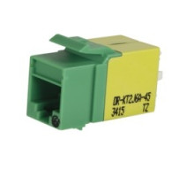 ORTRONICS  KT2J6A-45               Category 6A Keystone Jack, Lacing Cap Termination, Green
