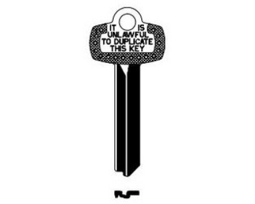 KABA ILCO CORP  1A1N1 NS A30  IAR00000443              Key Blank, Look-Alike, N-Keyway, Natural Nickel Silver, 5 Price Group, For Best/Falcon