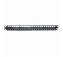 LEVITON  5G270-U24               GigaMax 5e Flat QuickPort Patch Panel, 24-Port, 1RU, Category 5e, Includes Cable Management Bar