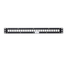 BELDEN AX103114        KeyConnect Patch Panel, 24-port, 1U, Black Empty