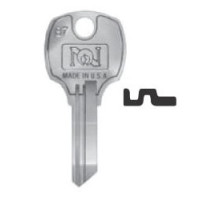 NATIONAL CABINET LOCK  D8789               Lock Key Blank, Pass Key, C, 6-Disc Tumbler, Brass