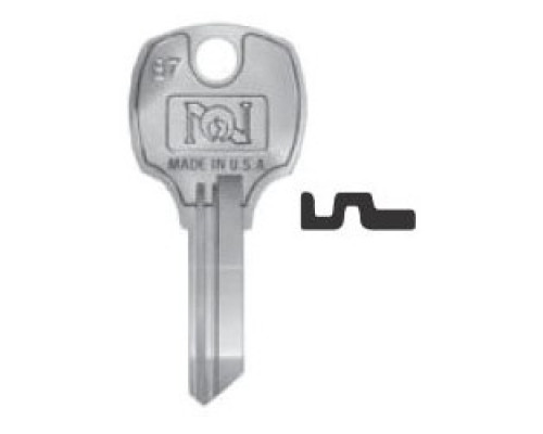 NATIONAL CABINET LOCK  D8789               Lock Key Blank, Pass Key, C, 6-Disc Tumbler, Brass