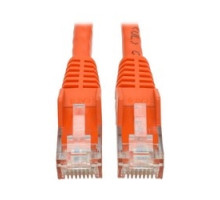 TRIPP LITE N201-015-OR        Cat6 Gigabit Snagless Molded UTP Patch Cable RJ45 M/M , Orange, 15 ft.
