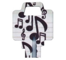 KABA ILCO CORP  KW-MUSIC A38               Decorative Key Blank, Personali-Keys, Kwikset/Titan, Music Design, Small Bow, Big Impact, KW Keyway, 39 Price Group