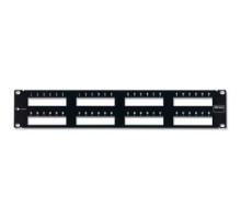 SIEMON COMPANY  MX-PNL-48               Copper, Patch Panel, MAX, Empty, UTP, 48 Openings, Flat, 2U, Black, Detached Wire Manager