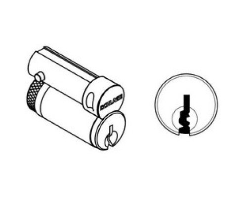 SCHLAGE ALLEGION BRAND  23-030-FG 626        Door Lock Cylinder, Conventional, FSIC, FG Keyway, Satin Chrome