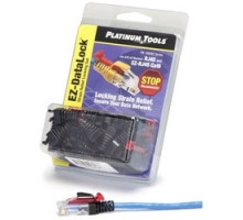 PLATINUM TOOLS INC 100042B-C        Connector Strain Relief Data Lock Set, Blue, Includes 20 Strain Relief, 20 Locking Pin, 2 Key, For Standard RJ45/EZ-RJ45/Cat 6 Cable Connector, 20 each per Clamshell
