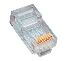PLATINUM TOOLS INC 106165        RJ45 8P8C CAT5E HP,   ROUND-SOLID, 3 PRONG 500/BAG
