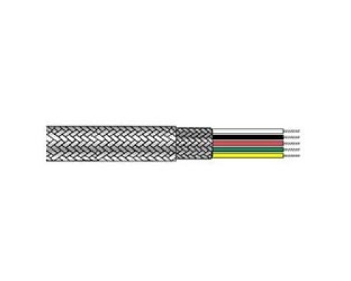 ALPHA WIRE  2811/4 WH001               Communication-Control-Industrial-Cable, Communication-Control, 4 Conductor, 24 AWG, Braid, 600 V, Glass Braid Jacket, PTFE Insulation, 0.164 Jacket Diameter, 0.012 Jacket Thickness, 19/36 Stranding
