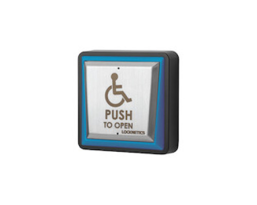 LOCKNETICS  PPH-200-LED               Illuminated dual color large square push plate with black box, Stainless steel with engraved text and anodized finish, Tamper resistant mounting, SPDT switch contacts rated .5A @ 120VAC or 1A @ 24VDC 5-