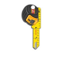 LUCKY LINE PRODUCTS INC  B126S               House Key, Schlage, Tape Measure, Brass, Enamel Coating, 1 each per Card