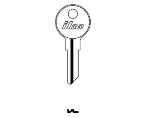 KABA ILCO CORP  1557 NP A08  AA25296152              Vehicle Key Blank, Brass, Nickel Plated, 8 Price Group, For Titan Tool Box
