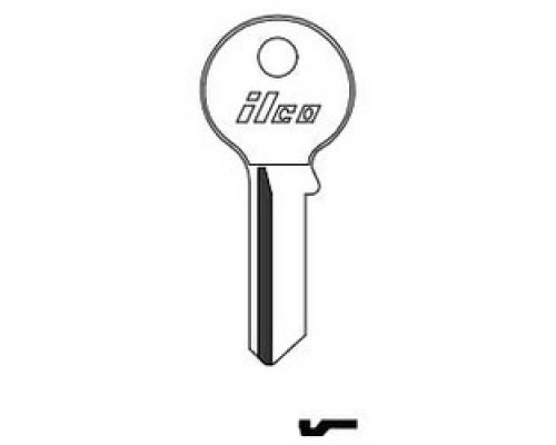 KABA ILCO CORP  VR91 NP A02  VR2              Cylinder Lock Key Blank, Brass, Nickel Plated, 2 Price Group, For Viro