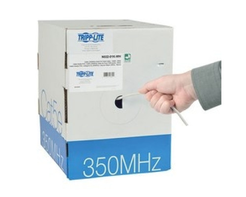 TRIPP LITE  N022-01K-WH               Cat5e 350 MHz Bulk Solid-Core PVC Cable, White, 1000 ft., TAA