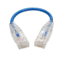 TRIPP LITE N201-S6N-BL        Cat6 Gigabit Snagless Molded Slim UTP Patch Cable RJ45 M/M , Blue, 6 in.