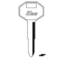KABA ILCO CORP  DC3 NP A03  AF01053033              Vehicle Key Blank, Brass, Nickel Plated, 3 Price Group, For Chrysler, General Motors, Honda Motorcycle, Isuzu, Mitsubishi, Polaris
