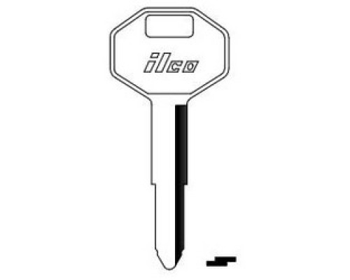 KABA ILCO CORP  DC3 NP A03  AF01053033              Vehicle Key Blank, Brass, Nickel Plated, 3 Price Group, For Chrysler, General Motors, Honda Motorcycle, Isuzu, Mitsubishi, Polaris