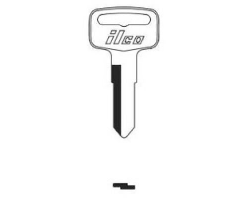 KABA ILCO CORP  YH38 NP A06  AF01000032              Vehicle Key Blank, Brass, Nickel Plated, 6 Price Group, For Yamaha, Polaris