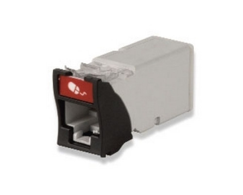 SIEMON COMPANY  Z6-03               Copper, Outlet, ZMAX, UTP, Category 6, RJ45, Hybrid, Red, Tool-Less, T568A/B