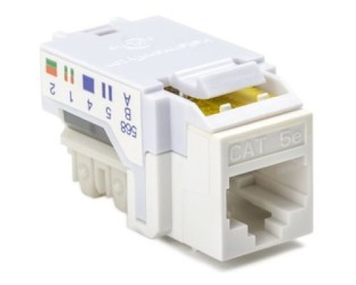 HELLERMANNTYTON  RJ45FC5E-W               Category 5e Modular Keystone Jack, Plenum Rated, White, 1/bag