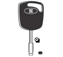 KABA ILCO CORP  FO21-GTS NP A71  AJ00001440              Vehicle Key Shell, Look-Alike, Special Key Machine, Brass, Nickel Plated, With GTI Transponder, For Ford/Jaguar