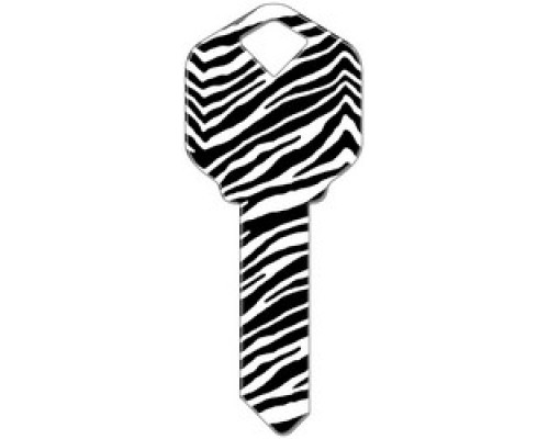 HOWARD KEYS  SC1-HK24               Decorative Key Blank, Schlage, Zebra Design