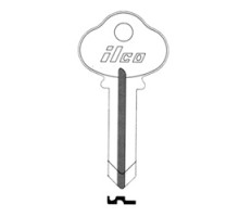 KABA ILCO CORP  1009 NP A04  AL4105811B              Cylinder Lock Key Blank, 5-Pin, Brass, Nickel Plated, 4 Price Group, For Sargent