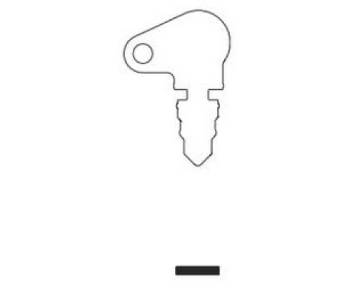 KABA ILCO CORP  1147 NP A01  AD01009002              Vehicle Key Blank, Brass, Nickel Plated, 1 Price Group, For Golf Cart, Yard Tractor