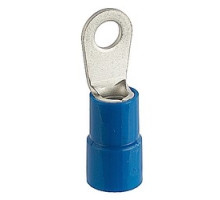 THOMAS & BETTS  KN6-14R-W               Insulated Nylon Ring Terminal for Wire Range 6 AWG Stud Size 1/4, Blue