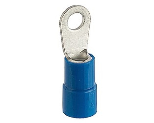 THOMAS & BETTS  KN6-14R-W               Insulated Nylon Ring Terminal for Wire Range 6 AWG Stud Size 1/4, Blue