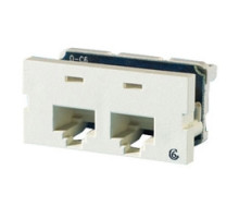 ORTRONICS  S22600-99               Series II, two-port Clarity 6,T568A/B, 180 degree, Wiremold Ivory