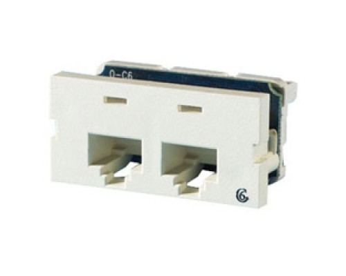 ORTRONICS  S22600-99               Series II, two-port Clarity 6,T568A/B, 180 degree, Wiremold Ivory