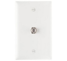 ON-Q/LEGRAND  TPCATVW               Wallplate, 1-Gang, Mar-Resistant, 1 Gigahertz, F-Type Coaxial Connector, Nickel Plated Steel, White