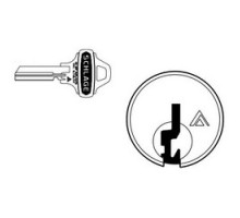 SCHLAGE ALLEGION BRAND  35-007-C123        Door Lock Cylinder Key Blank, Emergency, Everest, C123 Keyway, Nickel Silver