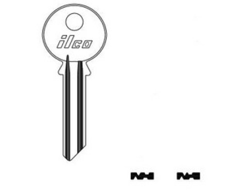 KABA ILCO CORP  998PE NP A20               Cylinder Lock Key Blank, 6-Pin, Sectional, Brass, Nickel Plated, 20 Price Group, For Yale
