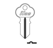 KABA ILCO CORP  1041GR NP A08  AA30127032              Cylinder Lock Key Blank, Double-Sided, Brass, Nickel Plated, 8 Price Group, For Chicago