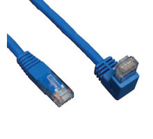TRIPP LITE N204-010-BL-DN        Cat6 Gigabit Molded Patch Cable RJ45 Right Angle Down M to RJ45 M - Blue, 10-ft.