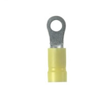 PANDUIT  PV10-6R-E               Ring Terminal, 12 A 10 AWG, #6 stud size, vinyl insulated, funnel entry, convenience package.