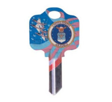 KABA ILCO CORP  SC1-AIR FORCE A43               Decorative Key Blank, Personali-Keys, Schlage/Baldwin, Air Force Logo, Small Bow, Big Impact, SC1 Keyway, 43 Price Group