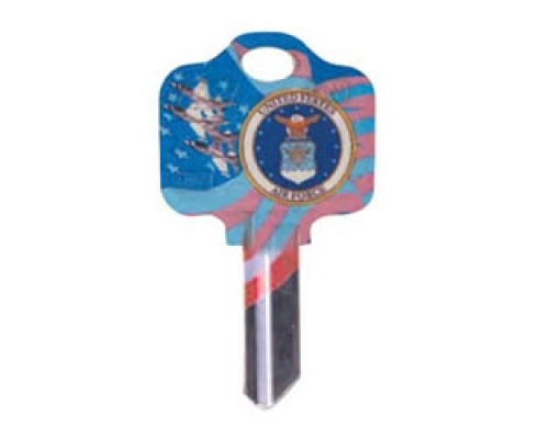 KABA ILCO CORP  SC1-AIR FORCE A43               Decorative Key Blank, Personali-Keys, Schlage/Baldwin, Air Force Logo, Small Bow, Big Impact, SC1 Keyway, 43 Price Group