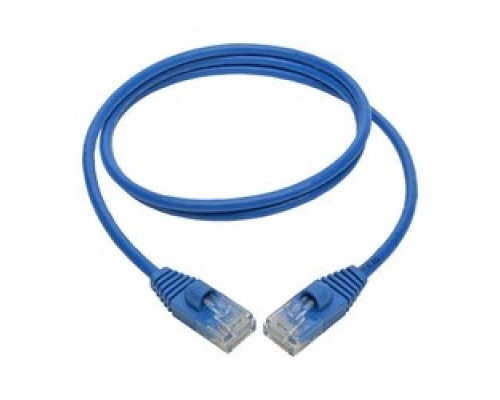 TRIPP LITE N261-S03-BL        Cat6a Gigabit Snagless Molded Slim UTP Network Patch Cable RJ45 M/M , Blue, 3 ft.