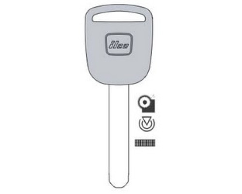 KABA ILCO CORP  HO05-PT NS  IAX00002983              Vehicle Key Blank, Painted, With Transponder, For 2013 to 2016 Year Honda Model