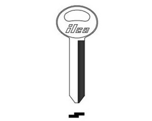 KABA ILCO CORP  S1167FD NP A04  IAL5975700B              Vehicle Key Blank, Secondary, Brass, Nickel Plated, 4 Price Group, For Ford, Mazda
