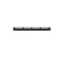 LEVITON  6A586-U24               Extreme Category 6A, Patch Panel, Black, 110-Style, Flat, 1U, 24-Port, Includes Cable Management Bar