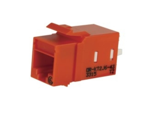 ORTRONICS  KT2J6-43               Category 6 Keystone Jack, Lacing Cap Termination, Orange
