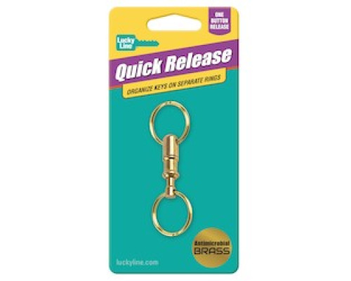 LUCKY LINE PRODUCTS INC  70501               70501             QUICK RELEASE KEY RING,BRASS 1/CD,UPC 85721705014