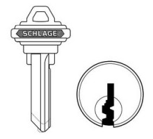SCHLAGE ALLEGION BRAND  35-101-EF        Door Lock Cylinder Key Blank, Classic, Conventional, Embossed, Standard Bow, 6-Pin Cylinder, EF Keyway, Nickel Silver