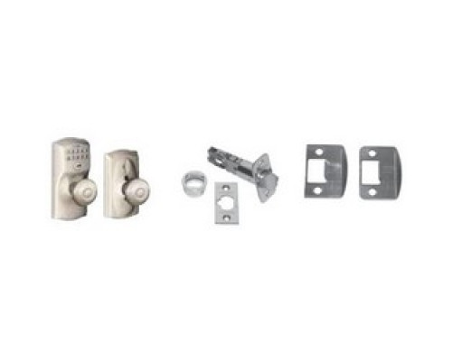 SCHLAGE ALLEGION BRAND  FE595 CAM/GEO 609 16211 10063        Door Lock, Keypad, Flex-Locking, Camelot Lever/Georgian Knob, Antique Brass, With Triple Deadlatch, Dual Strike