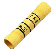 THOMAS & BETTS  KV10-BS-D               Insulated Vinyl Butt Splice for Wire Range 12-10, Yellow
