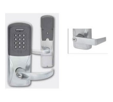 SCHLAGE ALLEGION BRAND  AD400-993R70LLL-RHO-626-L-RHR 4B 134        Electronic Door Lock, Rim/CVC/CVR Exit Trim Chassis, Right Hand Reverse, Rhodes Lever, Satin Chrome, 4AA Battery Kit, Without Reader, 6-Pin Cylinder, For Class/Sto